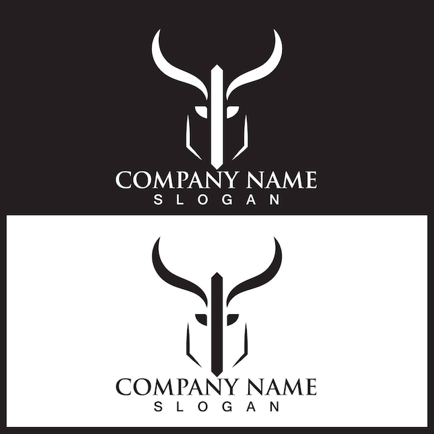 Antelope head logo and vector template