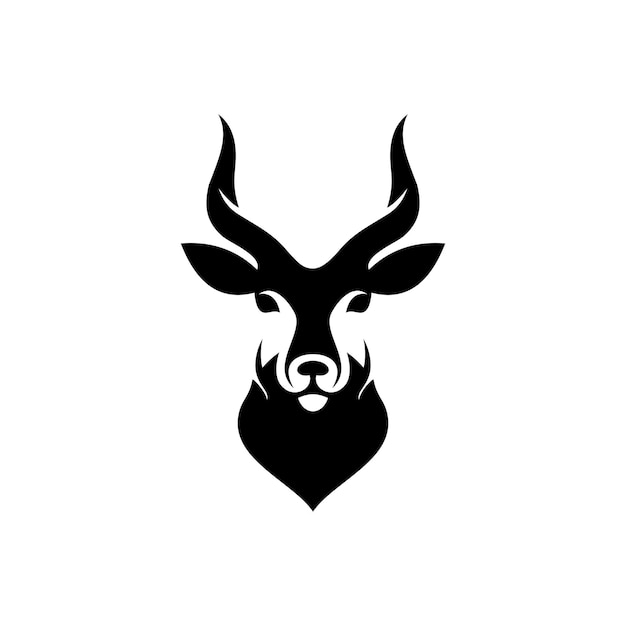 Antelope head vector logo