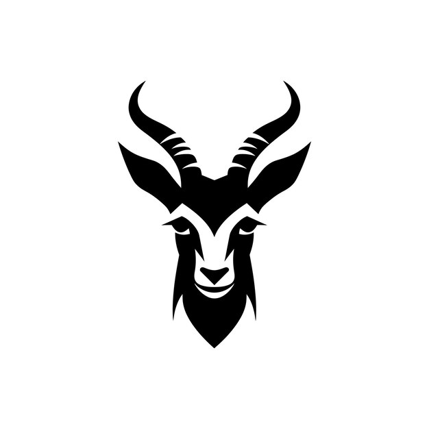 Vector antelope icon on white background simple vector illustration