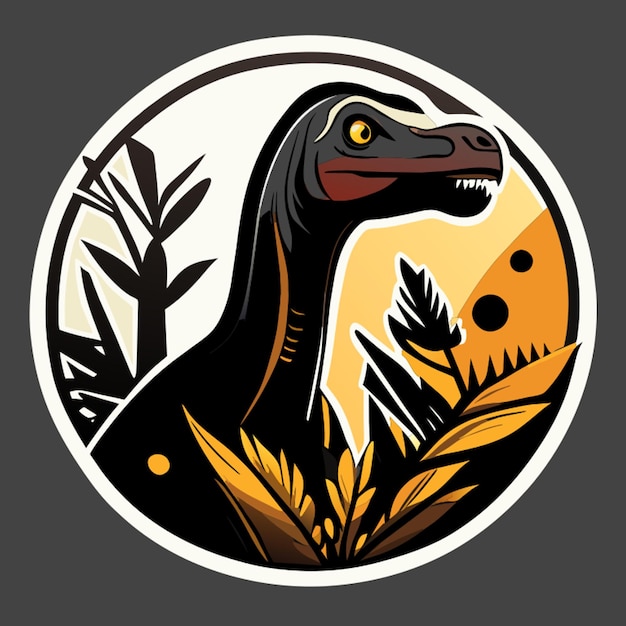 Anteosaurus sticker vector illustration