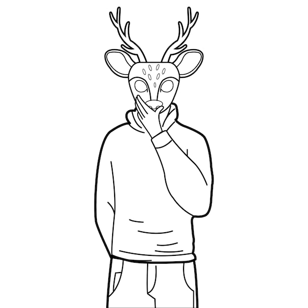anthropomorphic animals outline 3