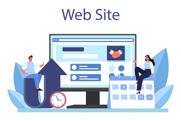 Anti-crisisstrategie online service of platform. Bedrijfsplanning tijdens bedrijfsdaling. Idee van risicobeheersing. Website. Platte vectorillustratie
