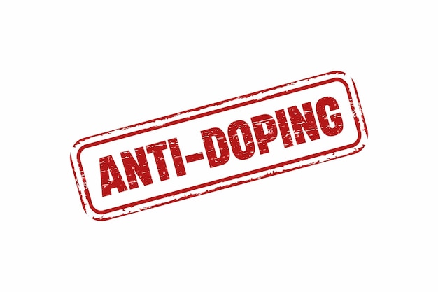 Vettore timbro quadrato grunge antidoping