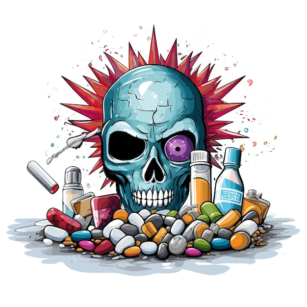 Anti drug vector illustration