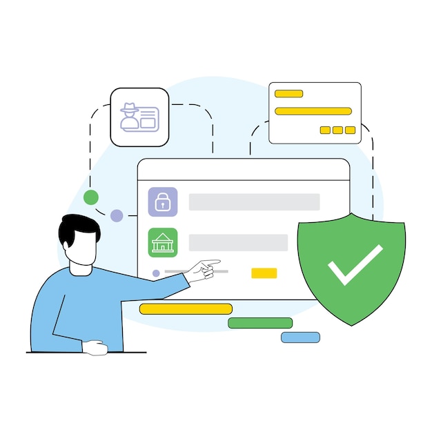 Вектор Концептуальный вектор борьбы с мошенничеством и кражей данных