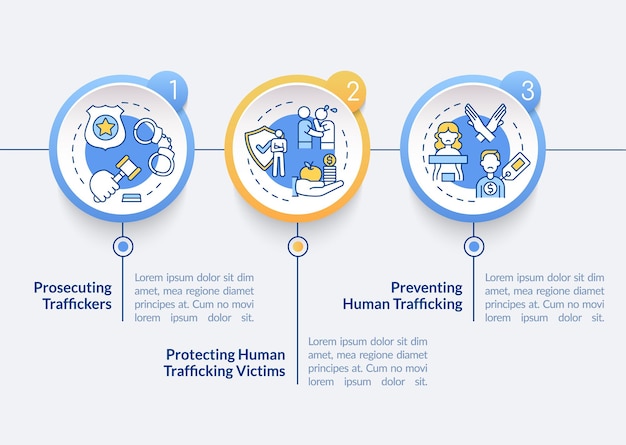 안티 인신 매매 요소 벡터 infographic 템플릿