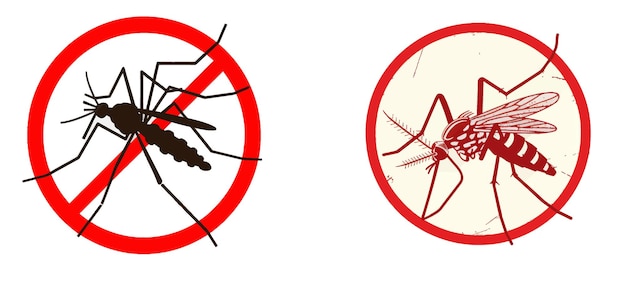 Vector anti mosquito sign