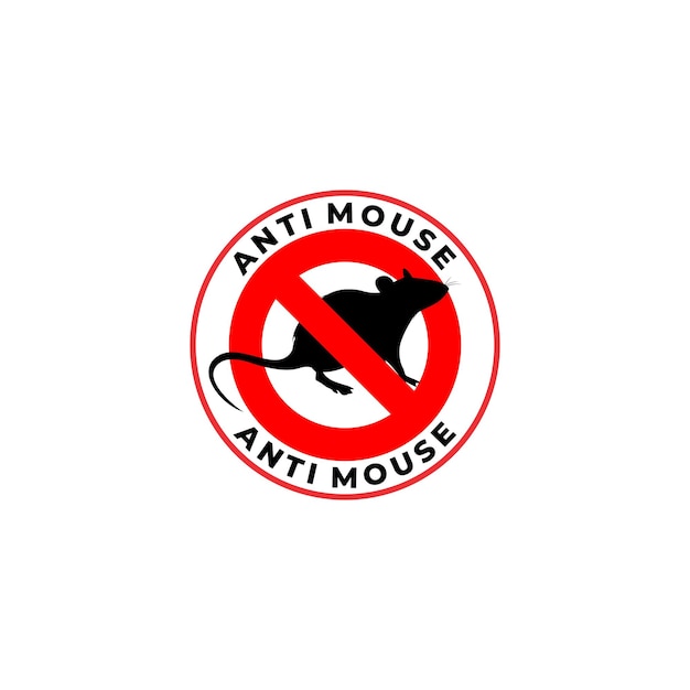 Anti muis teken ongediertebestrijding pictogram muis en ratten vector illustratie