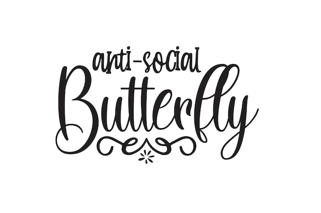 Anti-social Butterfly Svg