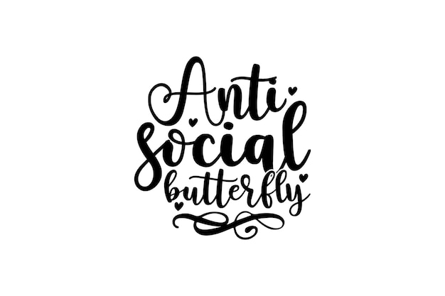 Anti Social Butterfly vector file