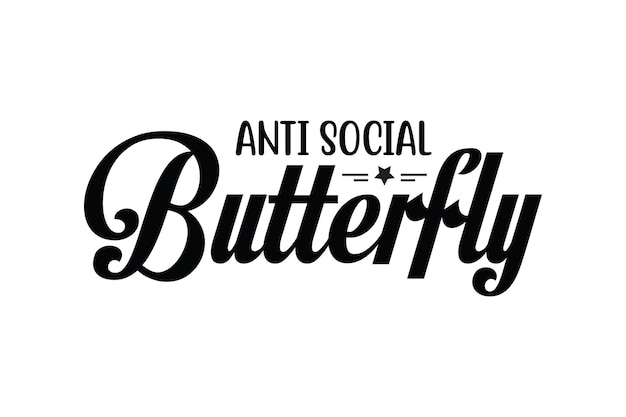Anti-sociale vlinder svg