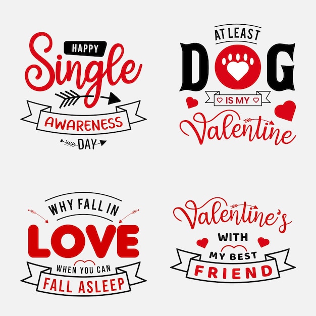 Anti valentines day lettering quotes for sign greeting card tshirts and much more