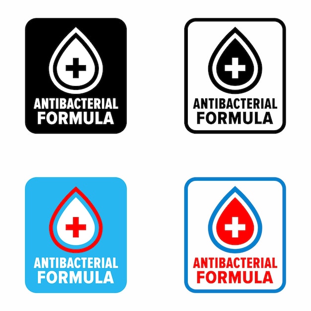 Информационный знак антибактериальной формулы