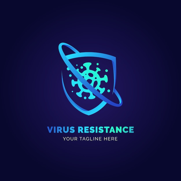 Antibacteriële logosjabloon met slogan