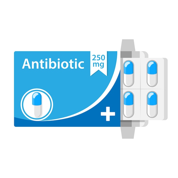 Antibiotics in a box capsule