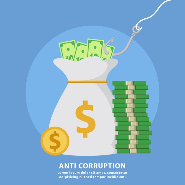 Anticorruption poster background design template