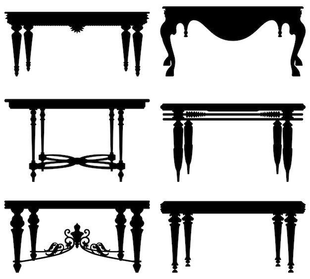 Antieke oude klassieke tafel.