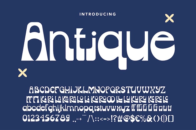 Vector antieke weergave lettertype alfabet