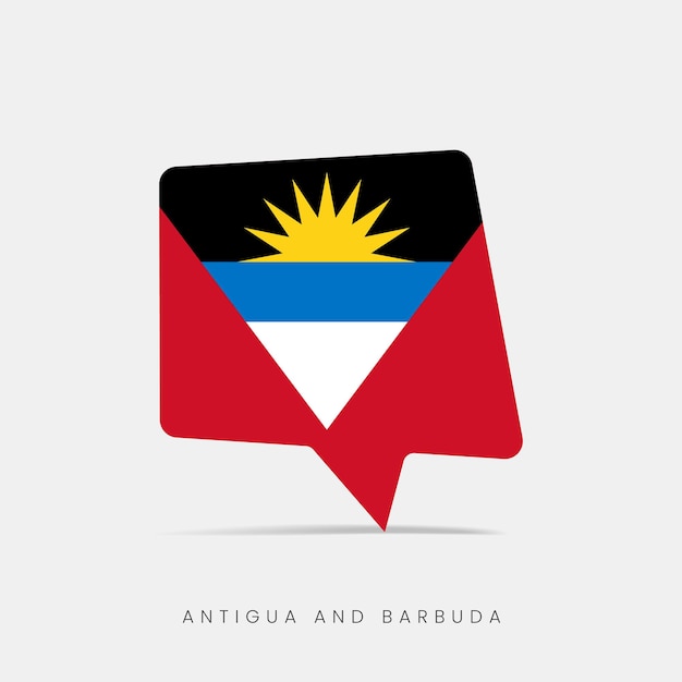 Значок чата с флагом антигуа и барбуды