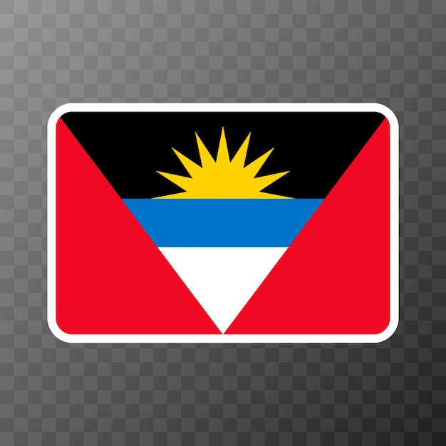 Antigua e barbuda bandiera colori ufficiali e proporzione illustrazione vettoriale