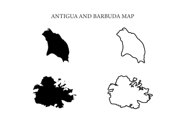 Vector antigua and barbuda region country map vector