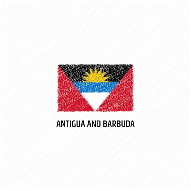 Antigua en barbuda grunge vlag vectorillustratie