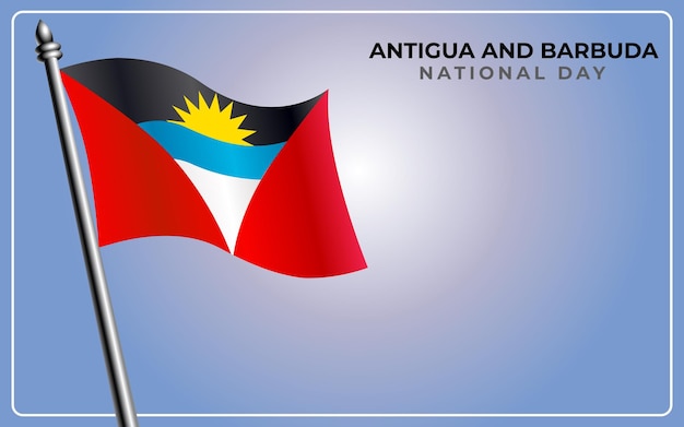 Antigua en Barbuda vlag achtergrond vectorillustratie