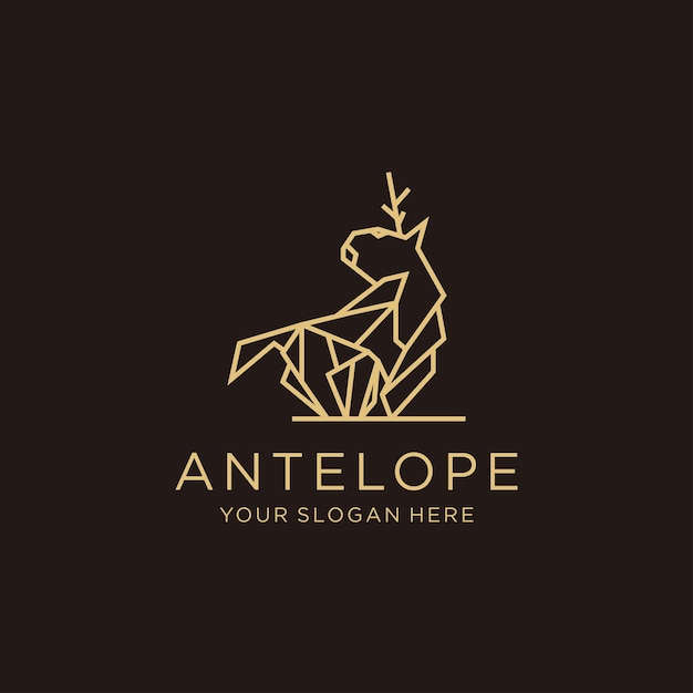 Antilope logo pictogram vector afbeelding