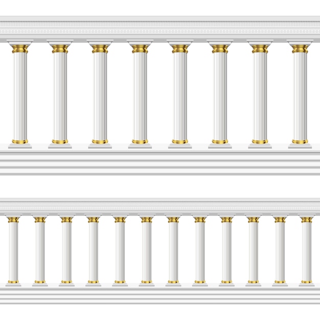 Antique columns isolated