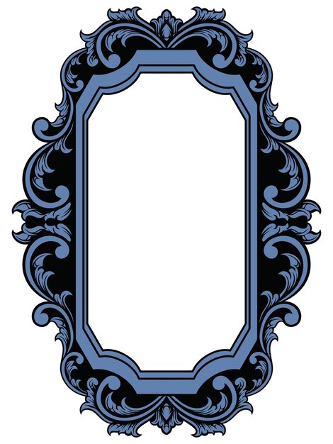 Vector antique mirror frame