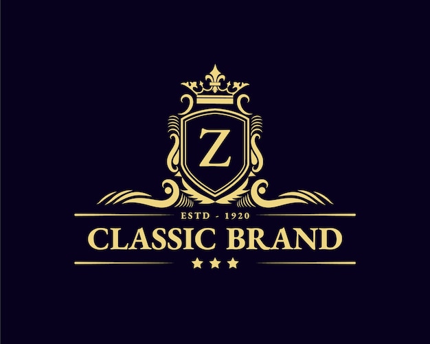 antique retro luxury victorian calligraphic emblem logo with ornamental frame suitable for barber wine craft beer shop spa  beauty salon boutique antique restaurant hotel resort classic royal brand