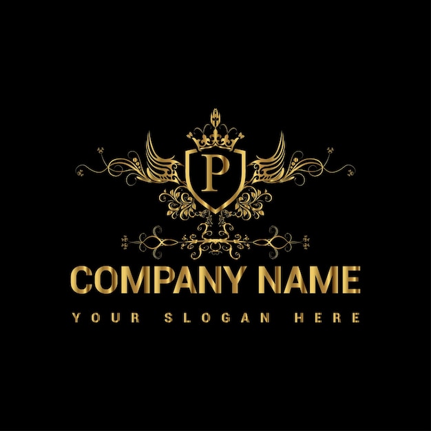 Antique retro luxury victorian calligraphic emblem logo with ornamental logo suitable premium logo