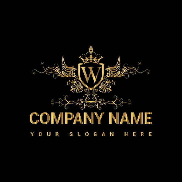 Antique retro luxury victorian calligraphic emblem logo with ornamental logo suitable premium logo