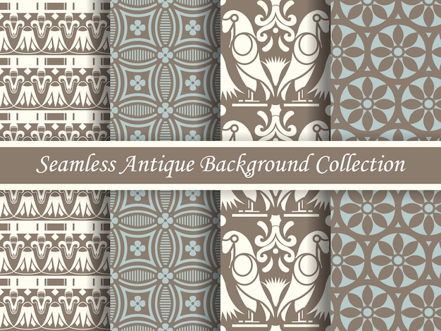 Antique seamless brown tone retro background image collection