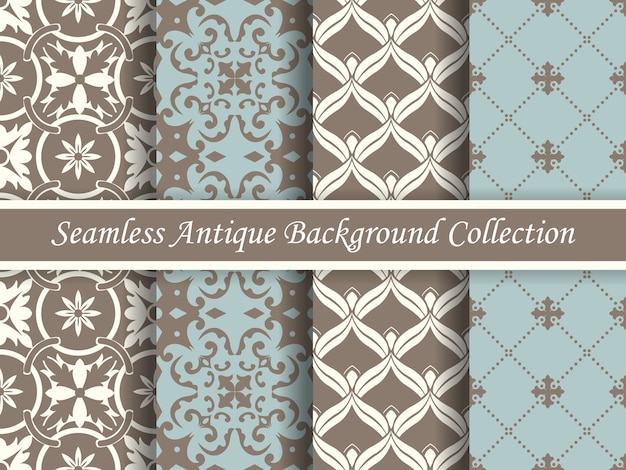 Antique seamless brown tone retro background image collection