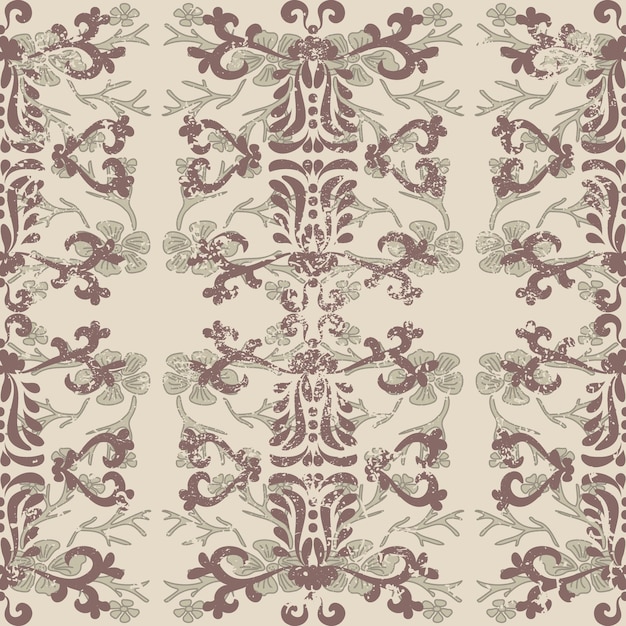 antique shabby baroque pattern vintage seamless pattern in victorian style shabby old background