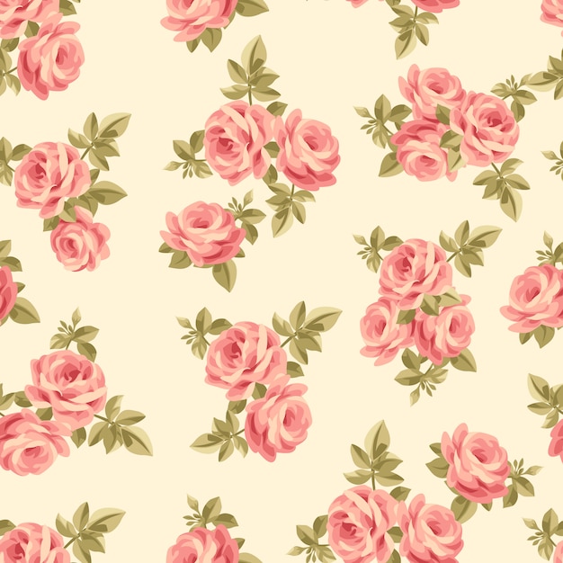 Vector antique style flower pattern