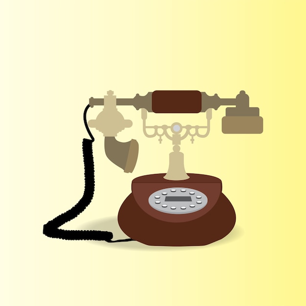 Vector antique telephone