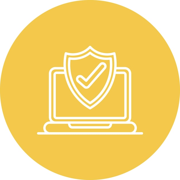 Векторное изображение иконки антивируса может использоваться для анализа данных