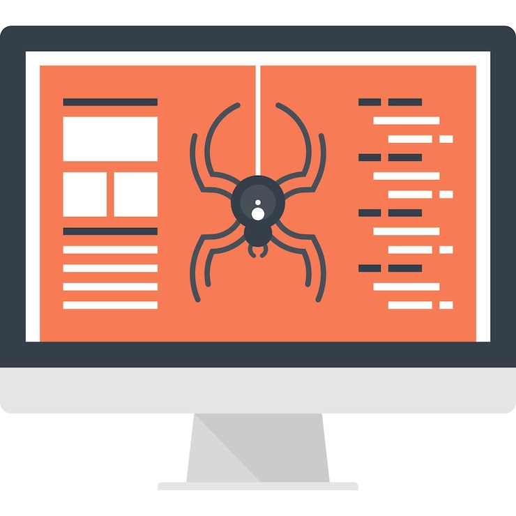 Vector antivirus system flat web icon concept