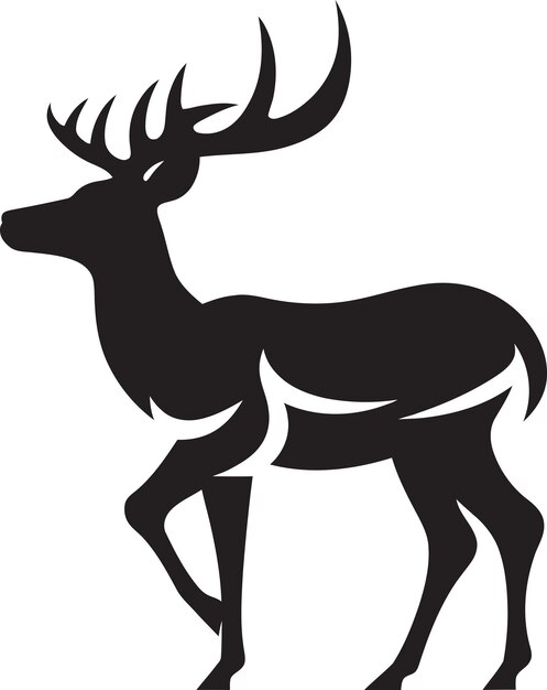 Antler Essence Deer Head Vector Emblem Symbolic Stag Deer Head Logo Design Icon