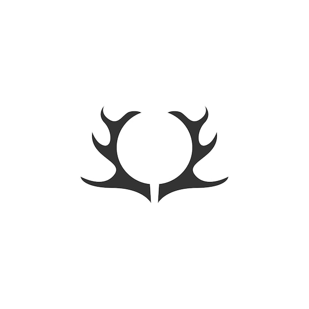 Vettore disegno del logo dell'icona di corna