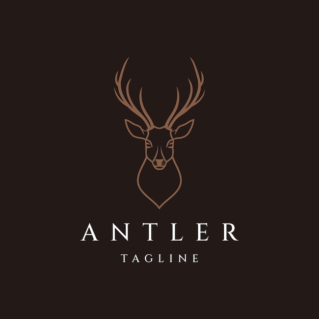 アントラーのロゴデザインのベクトルテンプレート
