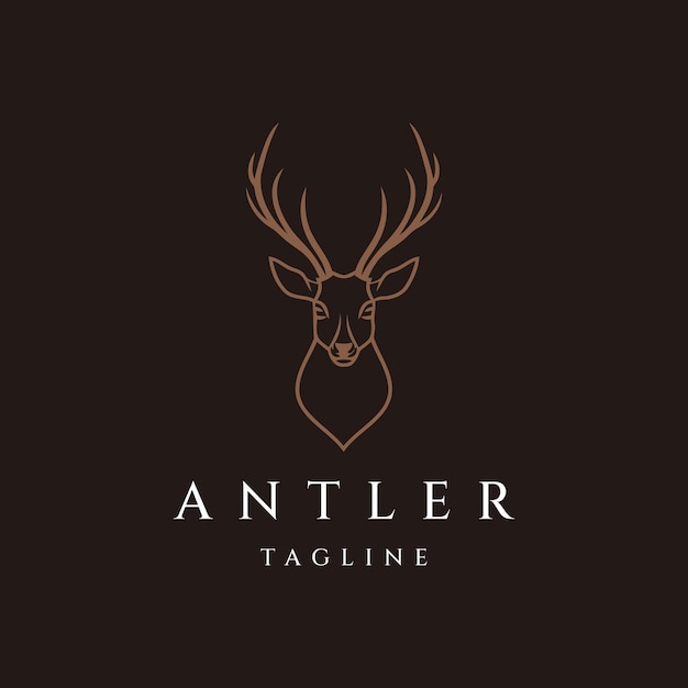 Antler logo design vector template