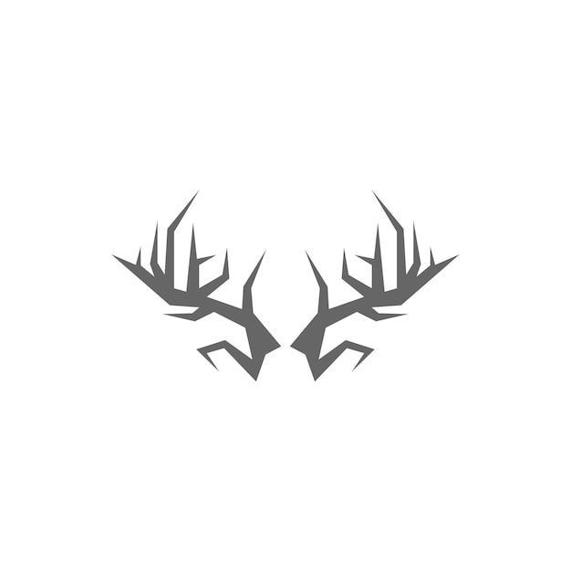 Vector antler logo icon design illustration