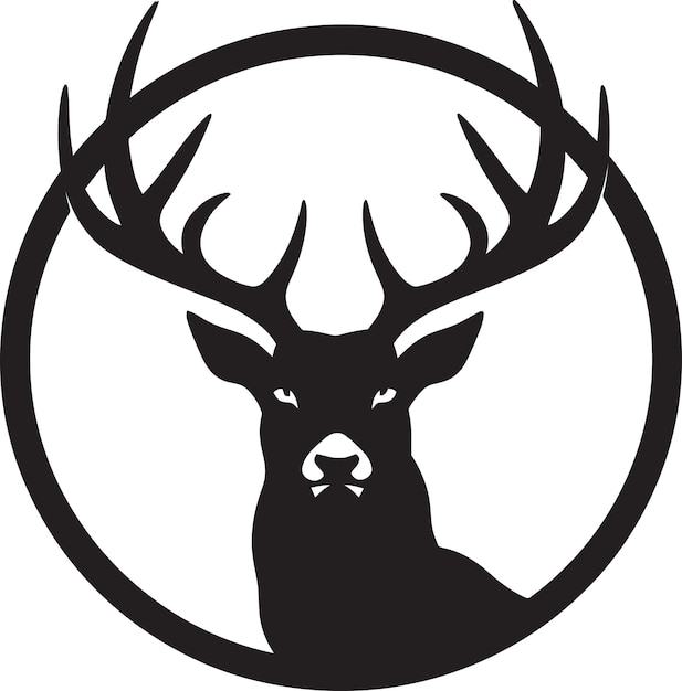 Vector antler symbolisme deer head logo vector art natuurlijke genade deer head icon design