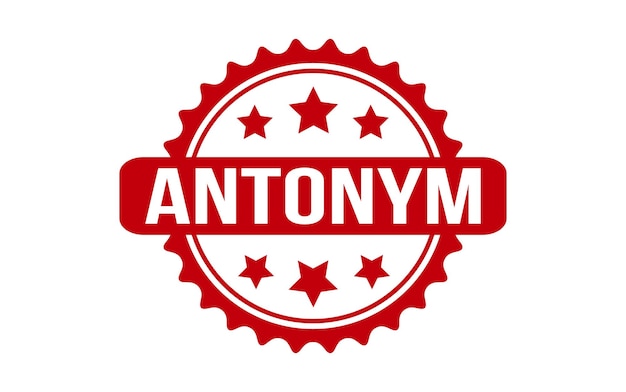 Antonym Rubber Stamp Seal Vector