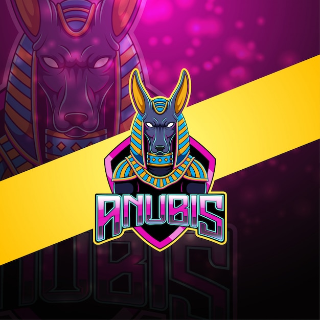 Logo della mascotte di anubis esport