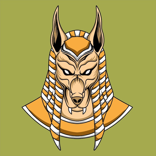 Vector anubis head illustration