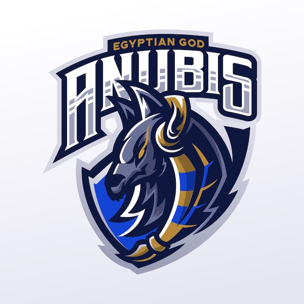 Anubis hoofd mascotte illustratie